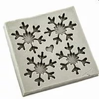 Молд "Четыре снежинки" 7,8*7,8см