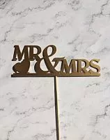 Топпер пластик "Mr mrs" цвет