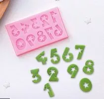 Молд "Цифры со звездами" 7,5*4,5*0,4см