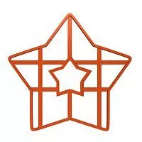 Пластик. форма для торта "Звезда" 25см.