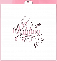 Трафарет "Wedding with flowers"