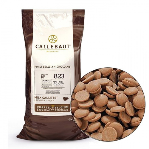 Шоколад Каллебаут Callebaut Молочный 33,6%, упаковка 10кг.