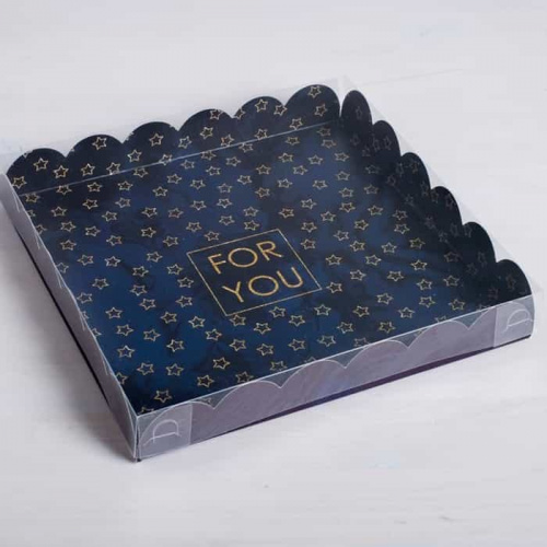 Коробка для кондитерских изделий "For you" 21*21*3см Коробка для кондитерских изделий "For you" 21*21*3см