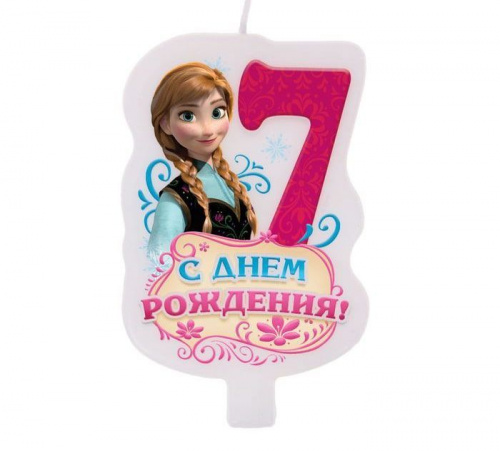 Свеча в торт "Холодное сердце №7" Свеча в торт "Холодное сердце №7"